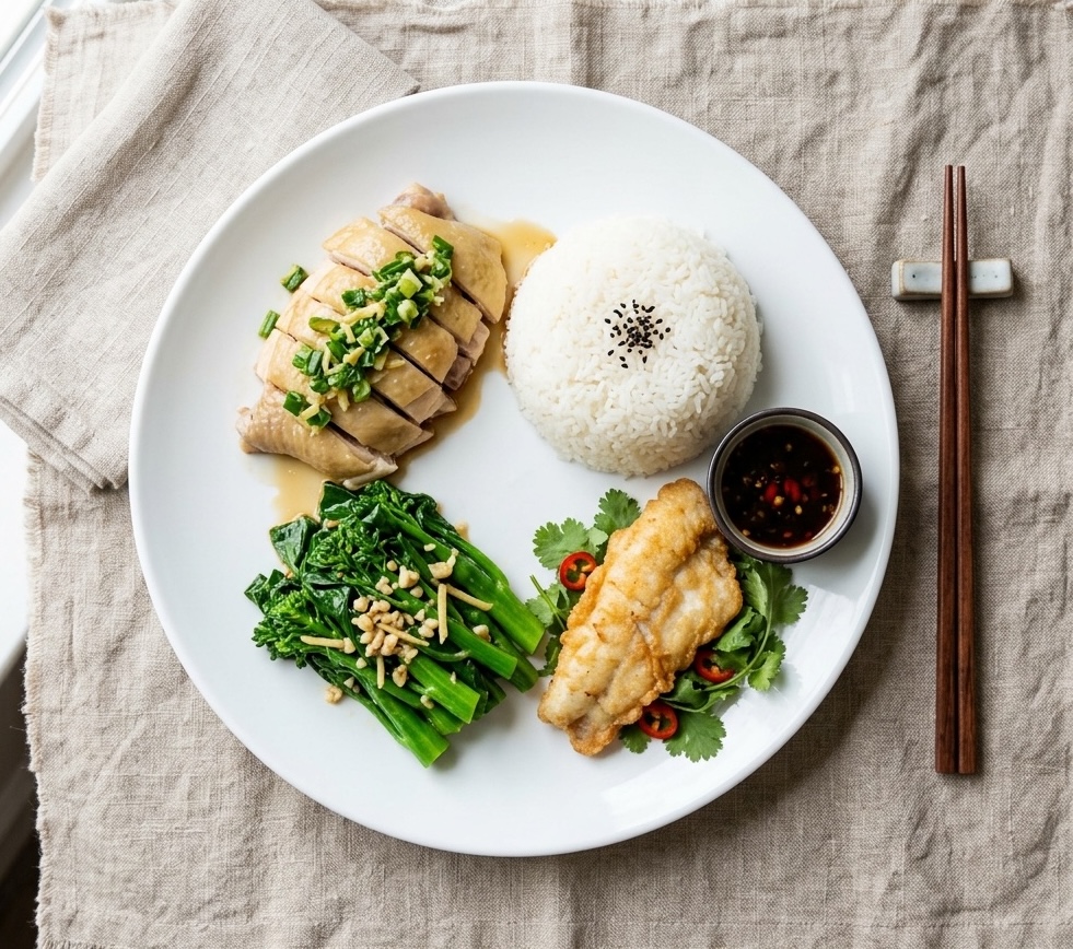 Loulan Southeast Asian chicken and fish